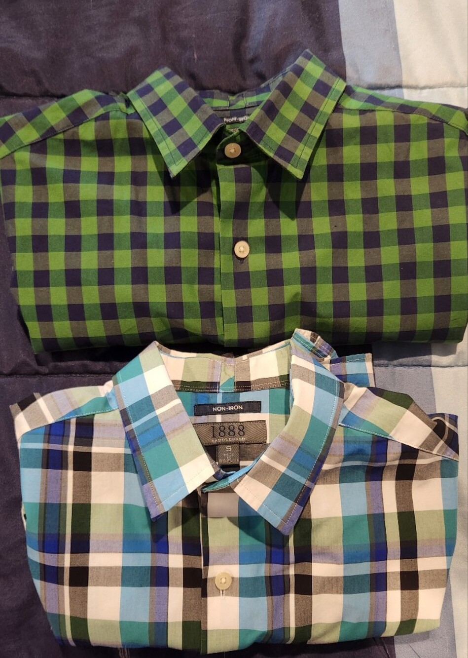 Saddlebred Green & Navy Plaid Button-Down Shirt